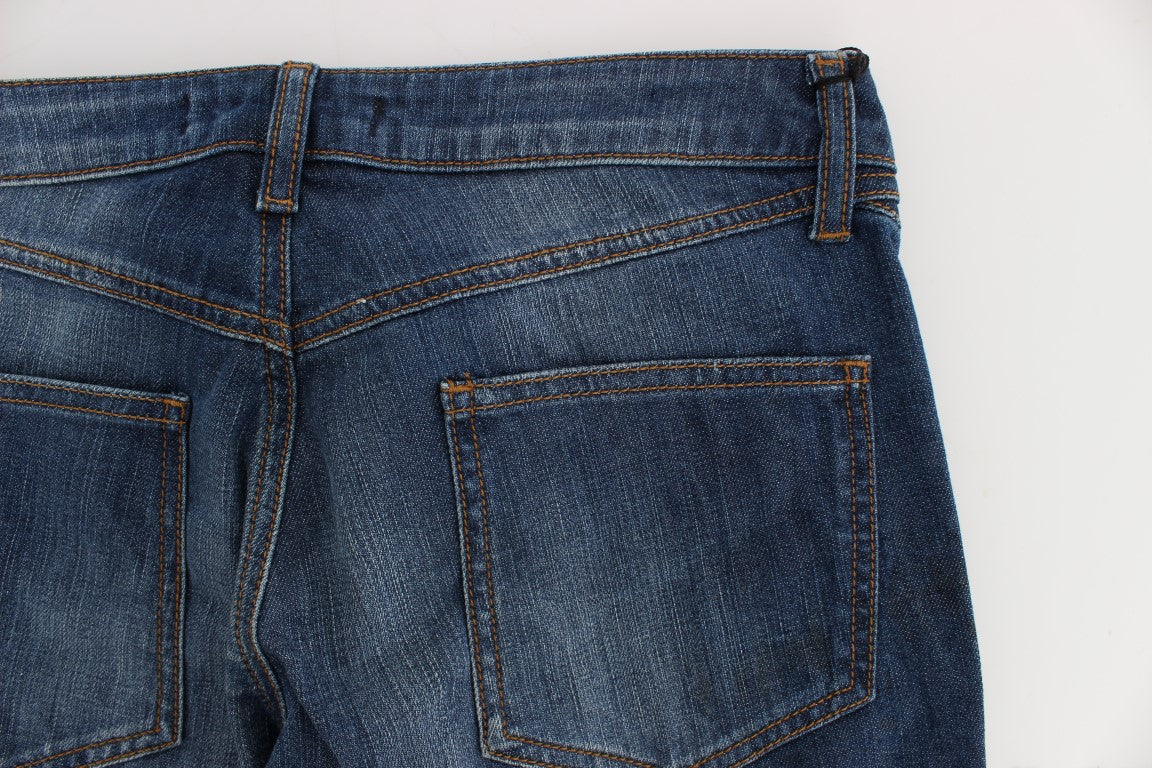 Denim albastru-deschis Cavalli Chic cu boot cut