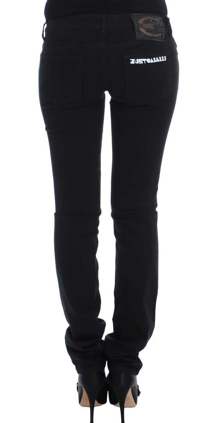 Blugi negri Cavalli Chic Slim Skinny