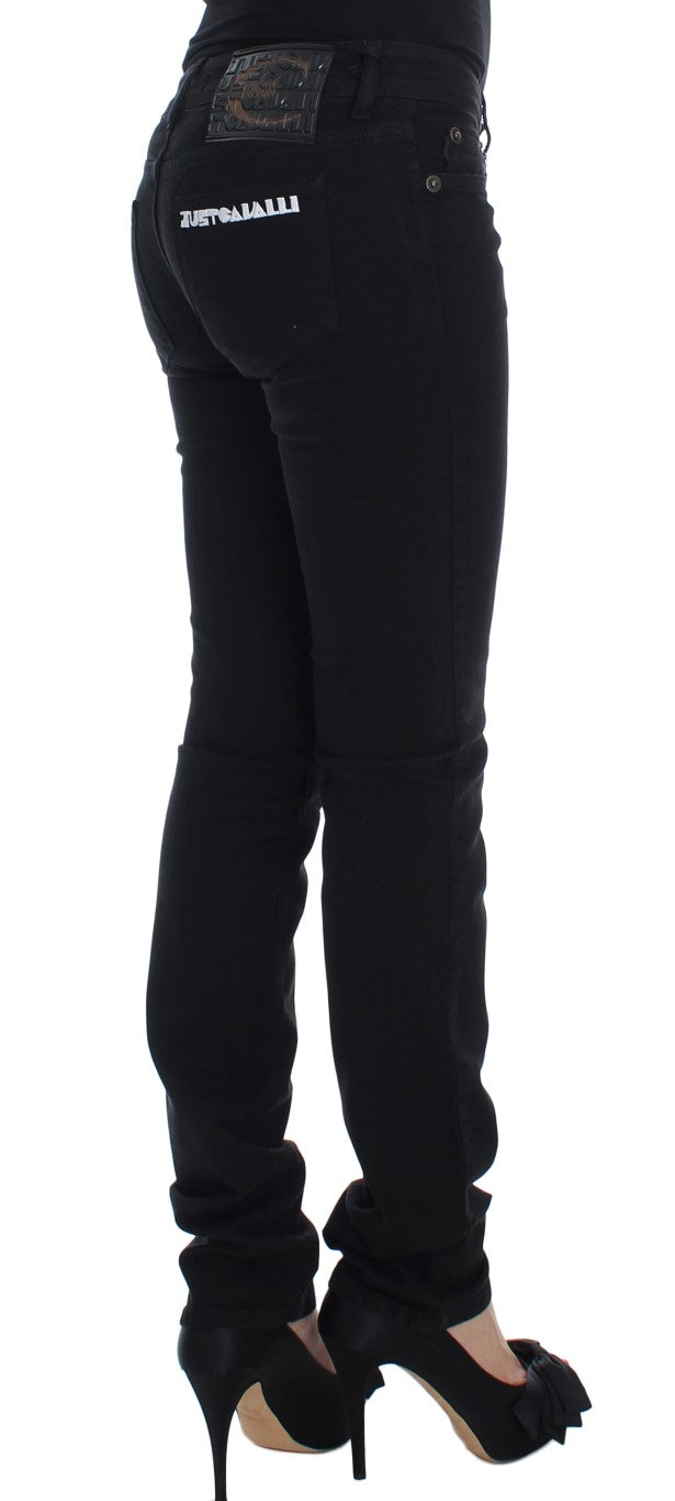 Blugi negri Cavalli Chic Slim Skinny