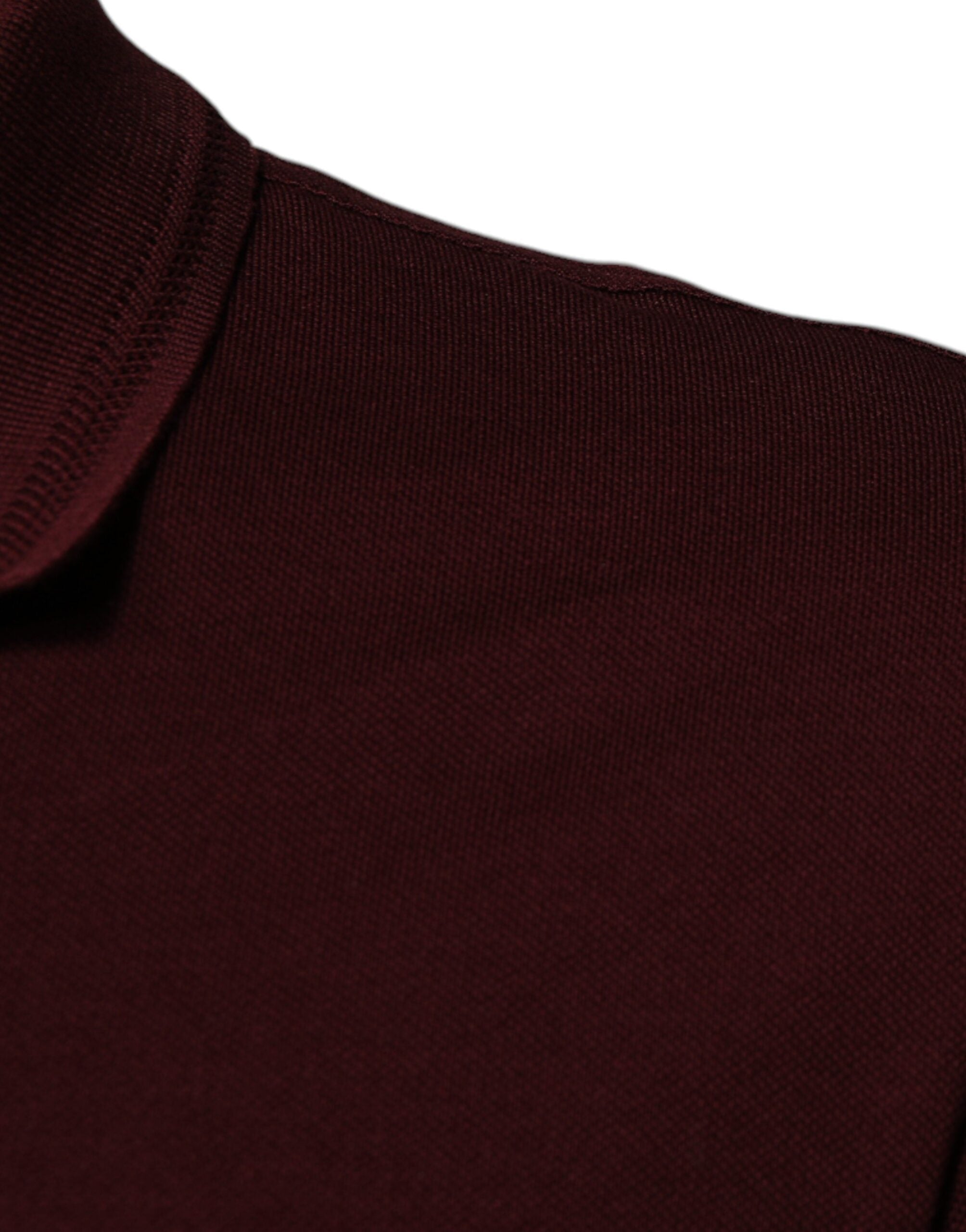 Dolce & Gabbana – Kastanienbraunes Poloshirt mit Kragen und kurzen Ärmeln