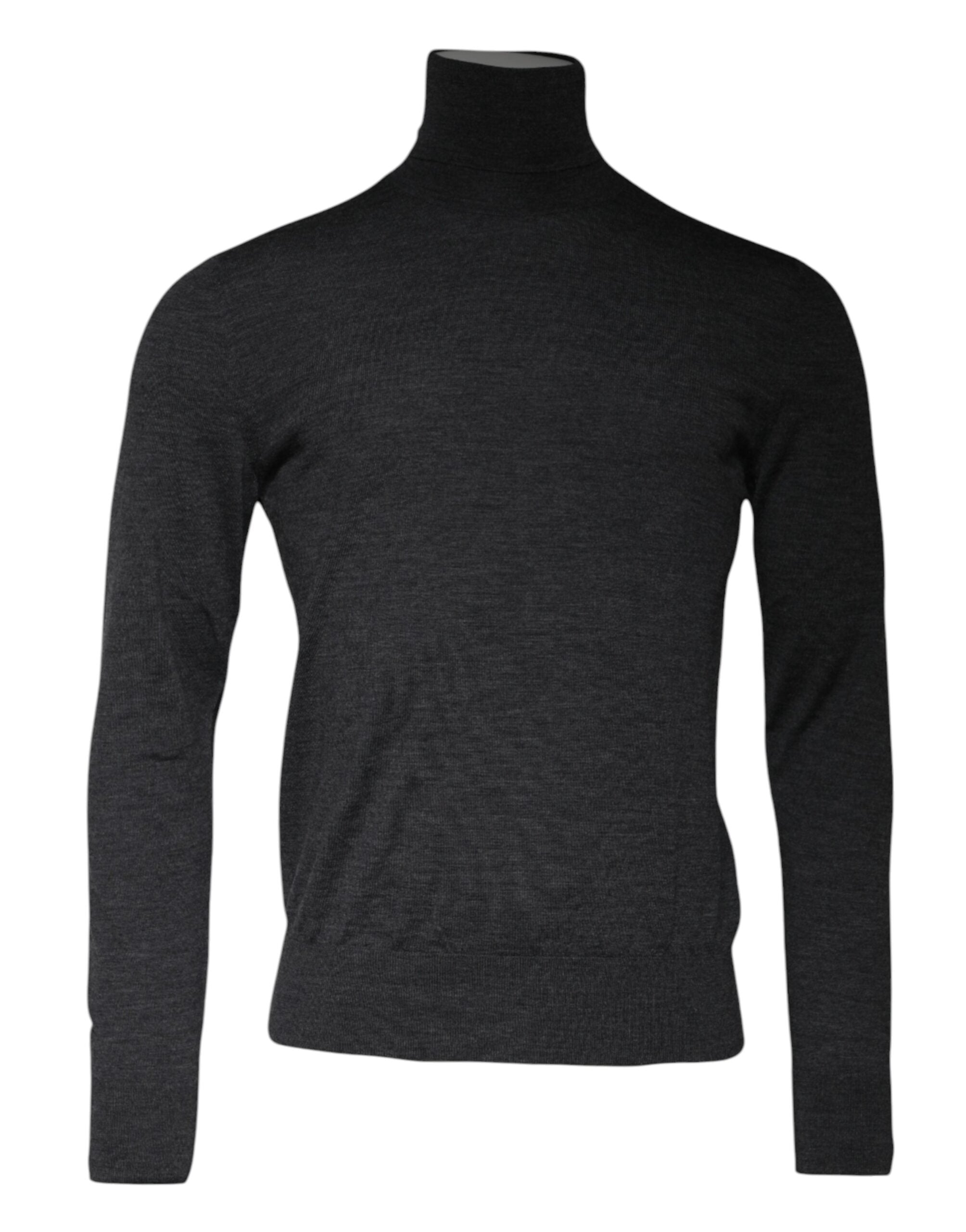 Dolce & Gabbana Grauer Rollkragenpullover aus Wollstrick
