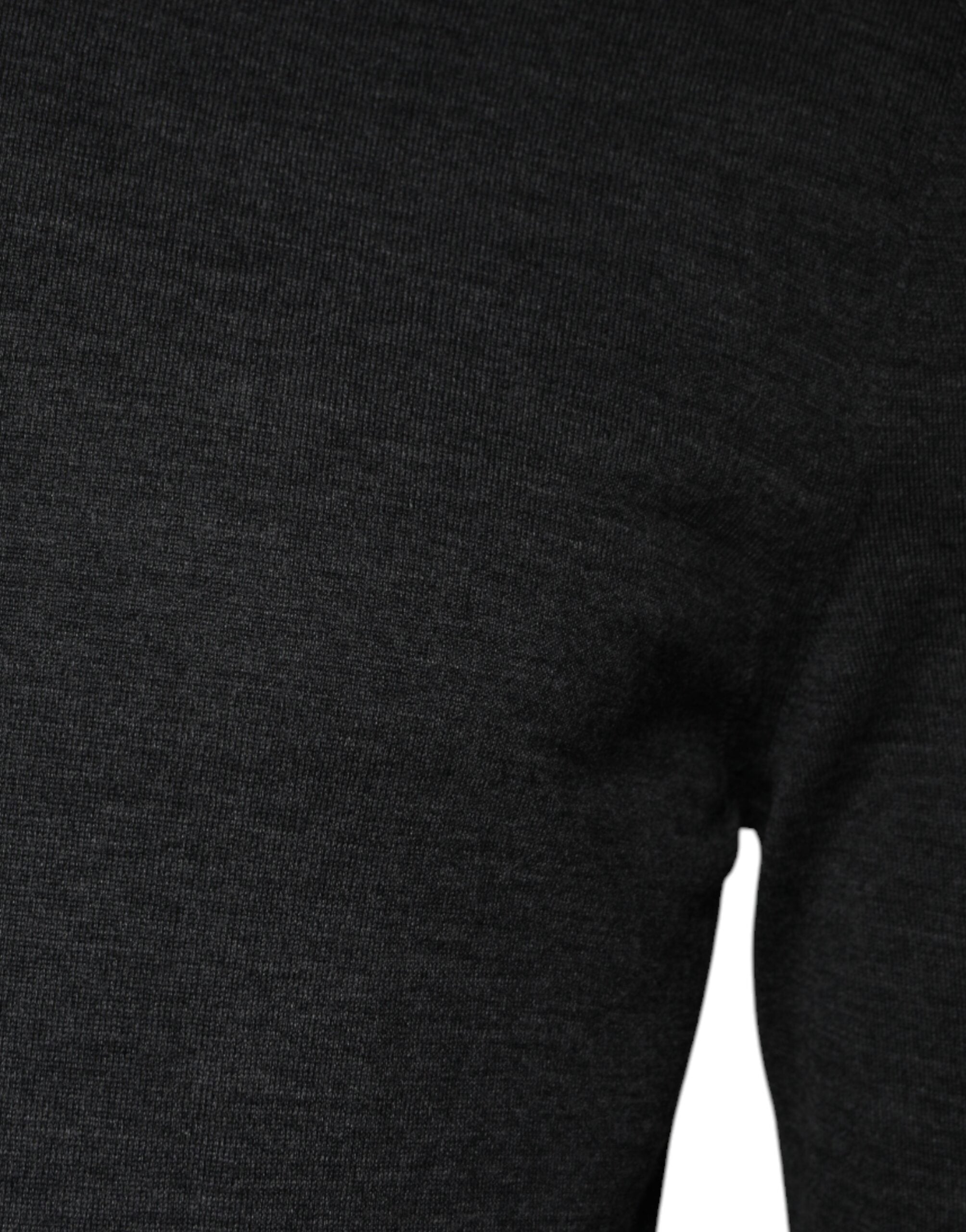 Dolce & Gabbana Grauer Rollkragenpullover aus Wollstrick