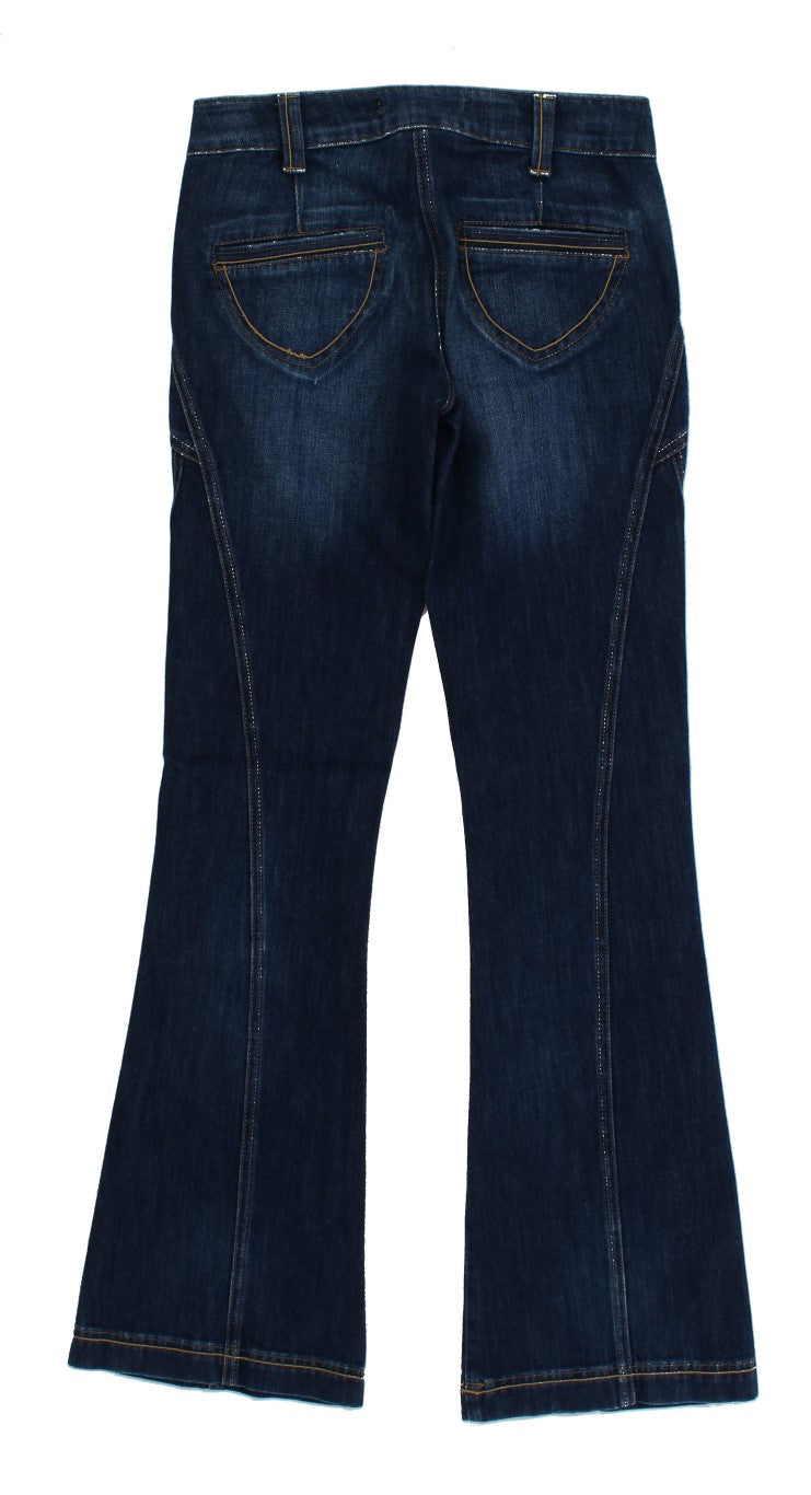 Cavalli Eleganter Flare Leg Low Waist Denim