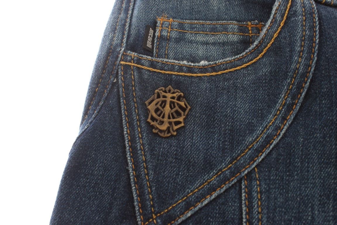 Cavalli Eleganter Flare Leg Low Waist Denim