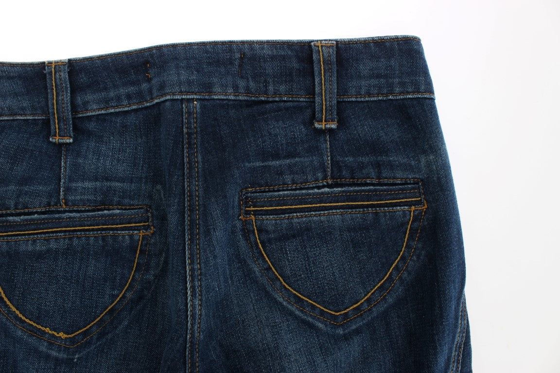 Cavalli Eleganter Flare Leg Low Waist Denim