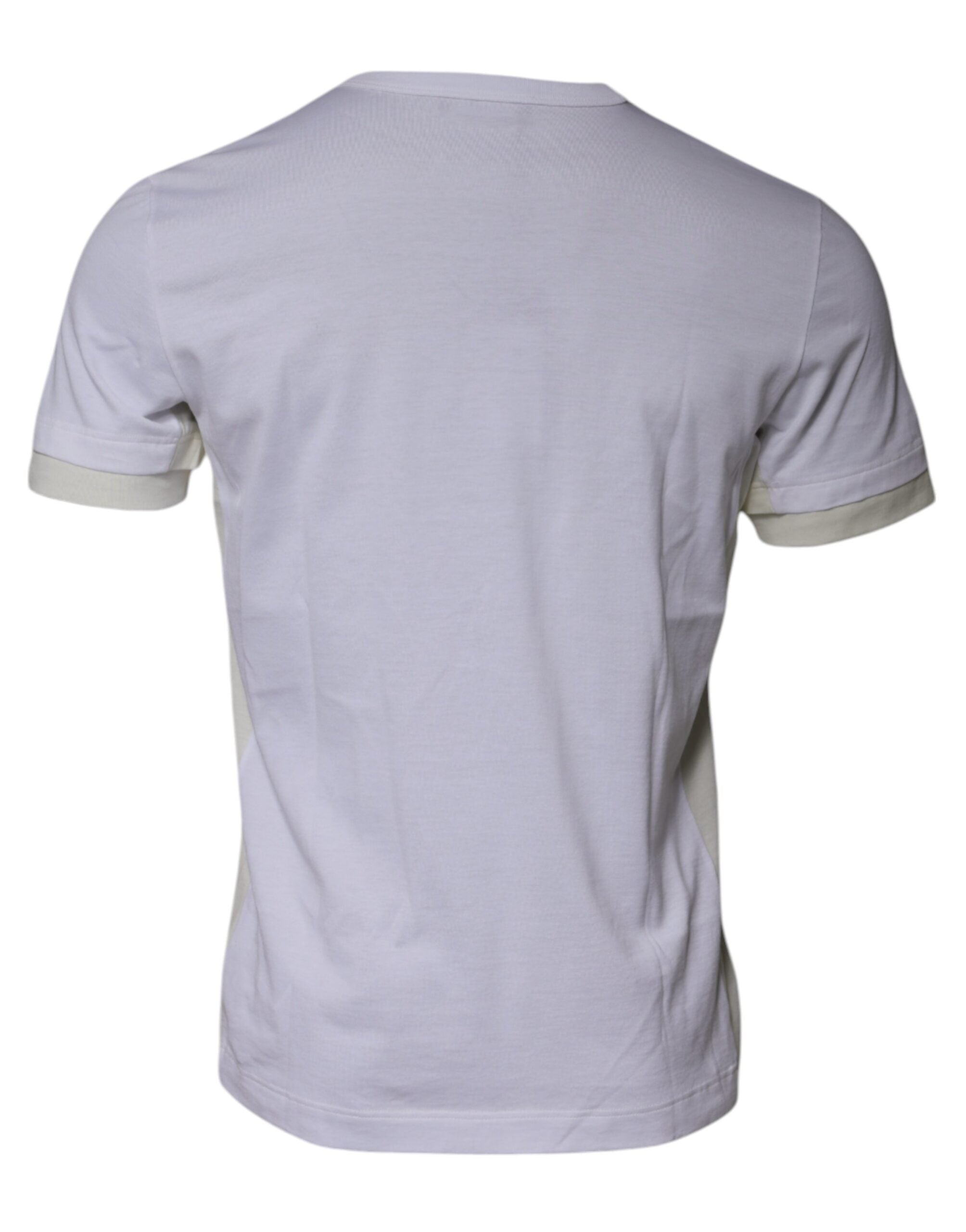 Dolce & Gabbana – Weißes T-Shirt aus Baumwolle mit Rundhalsausschnitt und kurzen Ärmeln