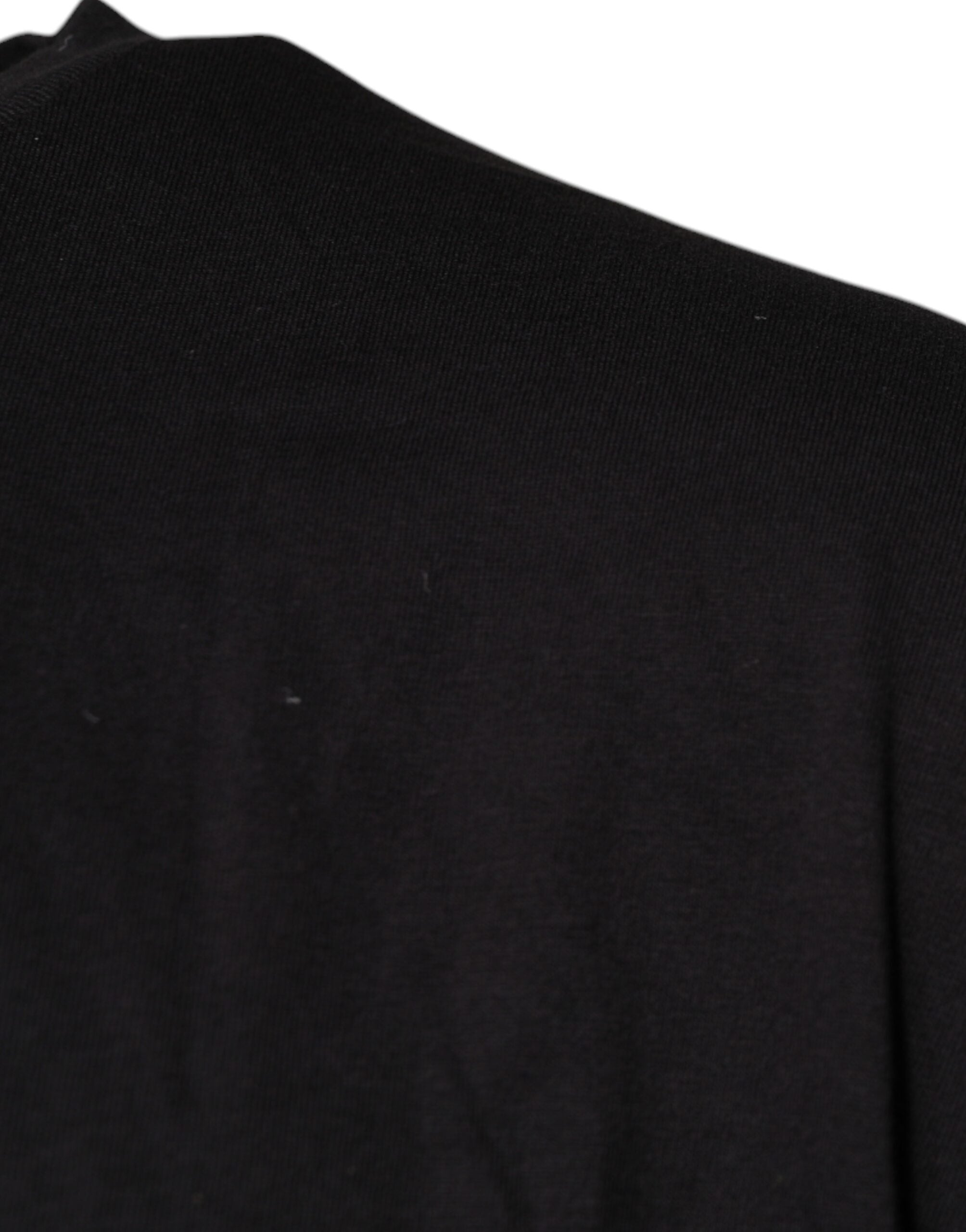 Dolce & Gabbana – Schwarzes Baumwoll-T-Shirt mit Rundhalsausschnitt und Logo-Print