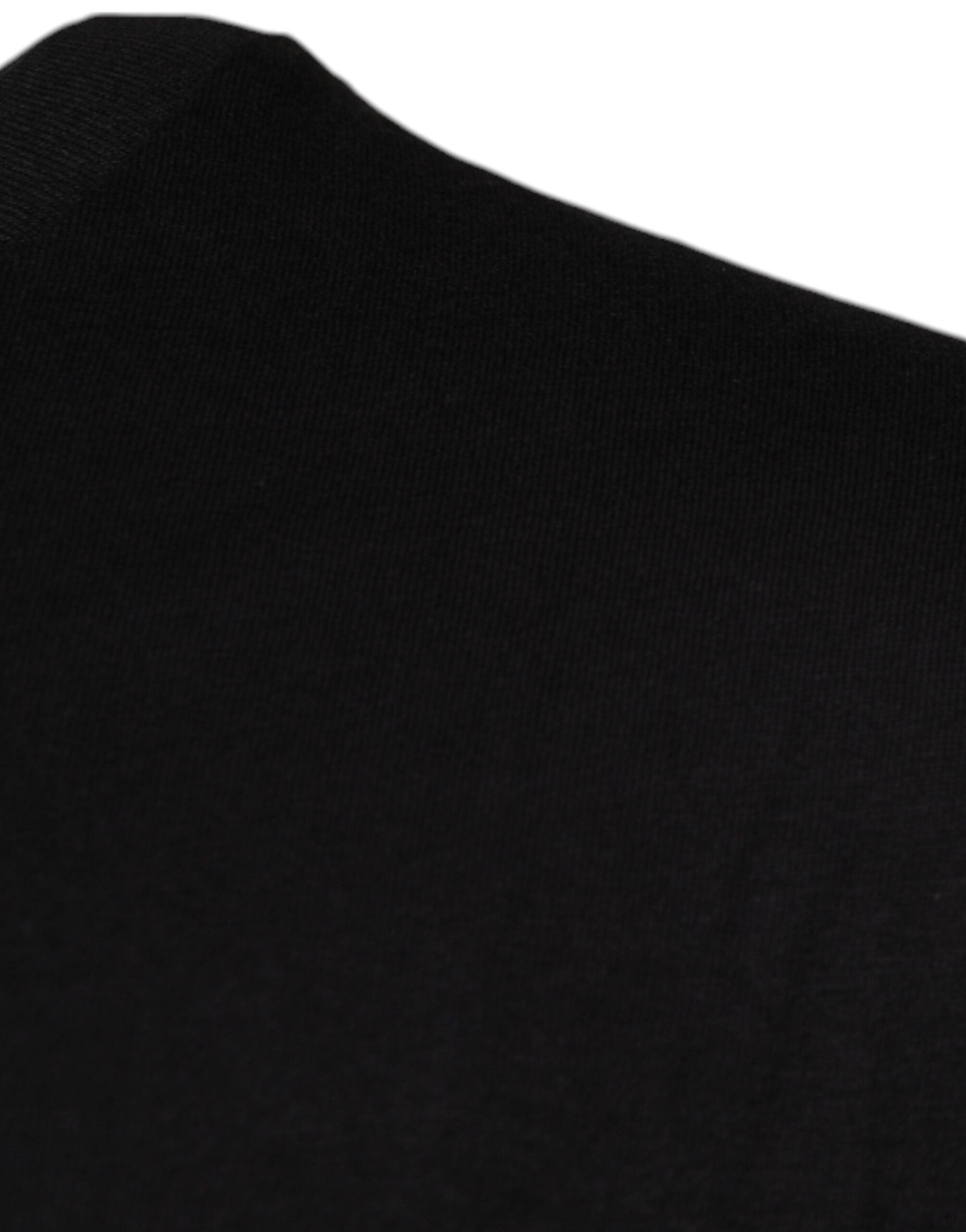 Dolce & Gabbana – Schwarzes Baumwoll-T-Shirt mit Rundhalsausschnitt und Logo-Print