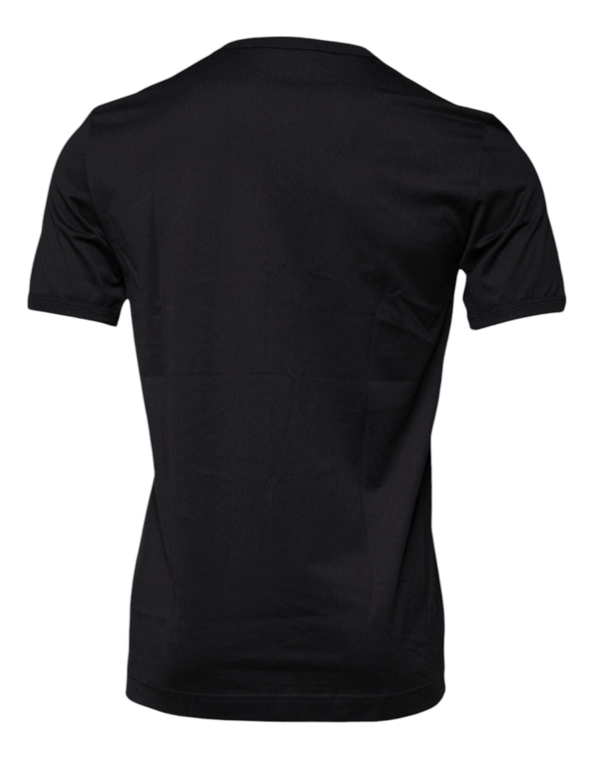 Dolce & Gabbana – T-Shirt mit Rundhalsausschnitt und kurzen Ärmeln in Blau mit Krone