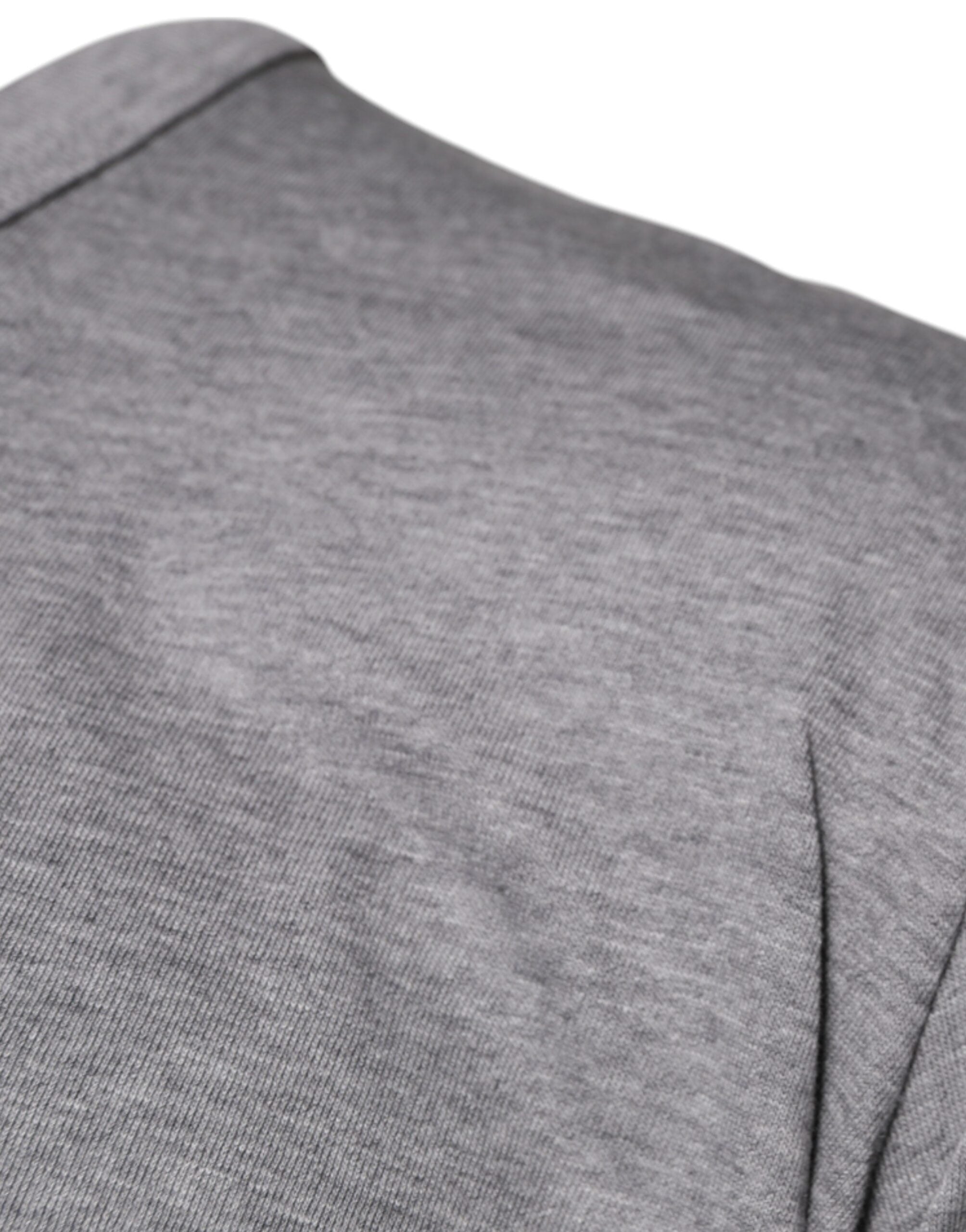 Dolce & Gabbana – Graues T-Shirt aus Baumwolle mit Rundhalsausschnitt und kurzen Ärmeln