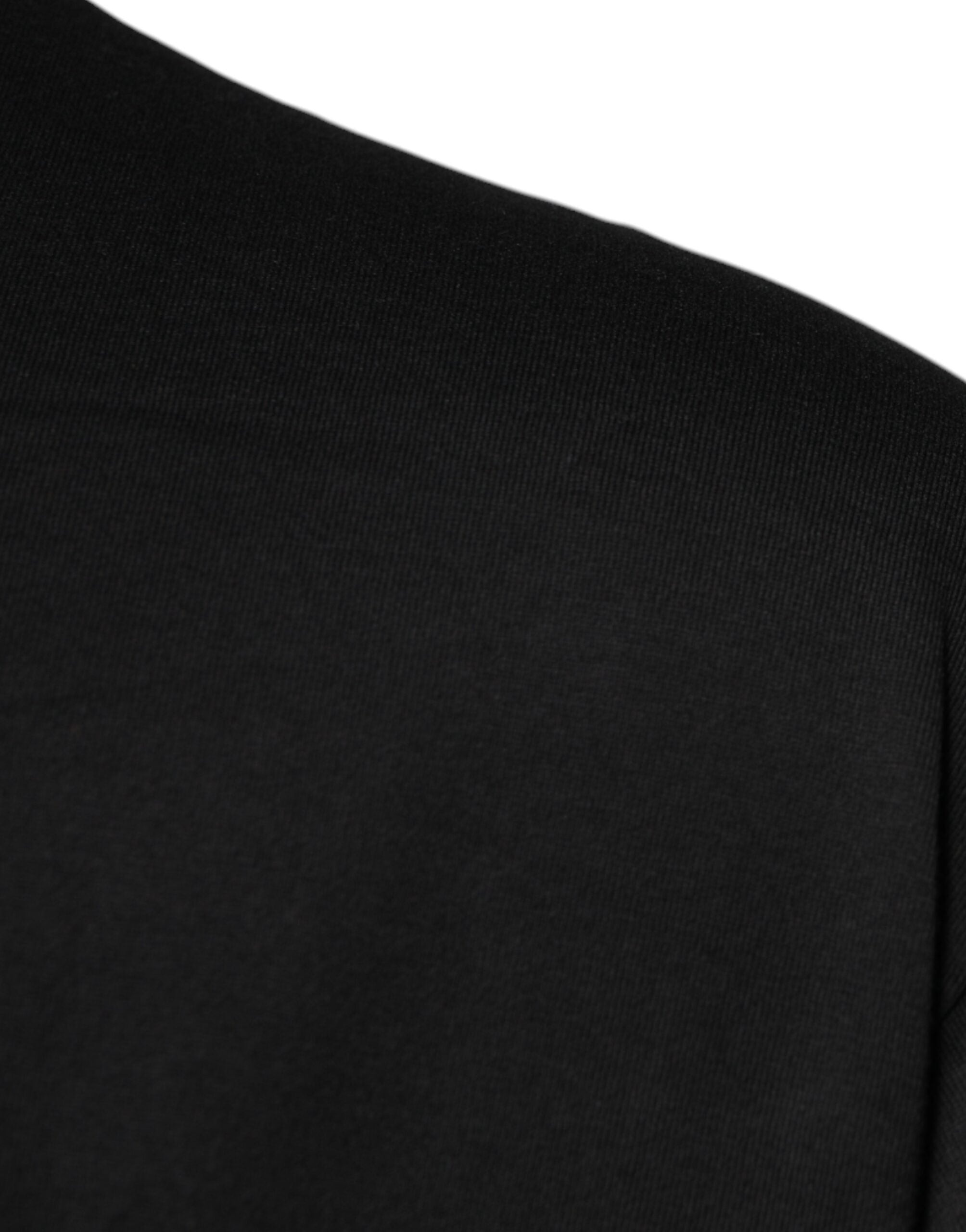 Dolce & Gabbana – Schwarzes T-Shirt mit Rundhalsausschnitt und kurzen Ärmeln und Logo