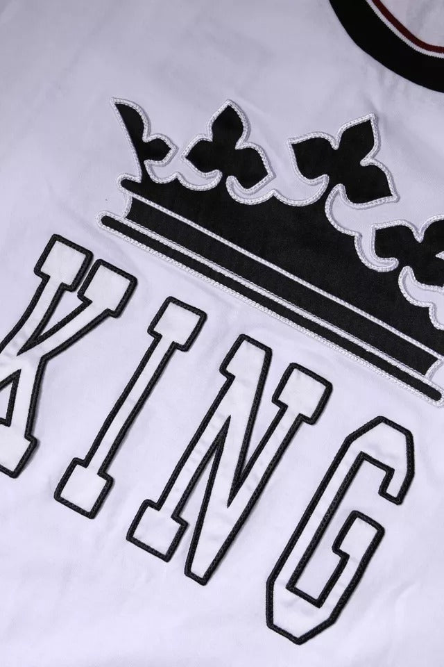 Dolce & Gabbana – Weißes Jersey-T-Shirt mit Rundhalsausschnitt und kurzen Ärmeln