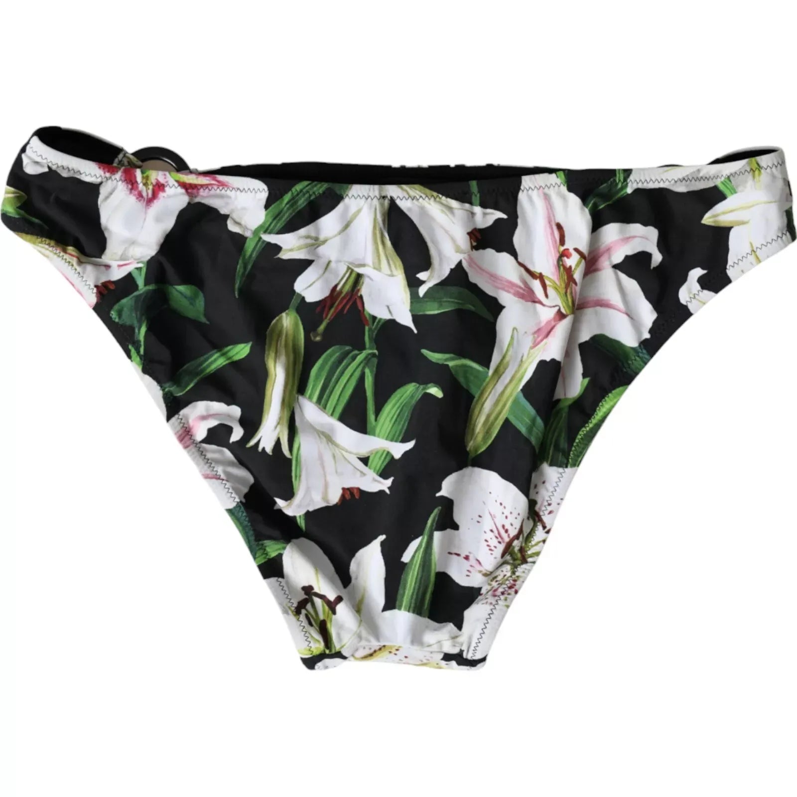 Costum de baie Dolce & Gabbana cu imprimeu de crini negru
