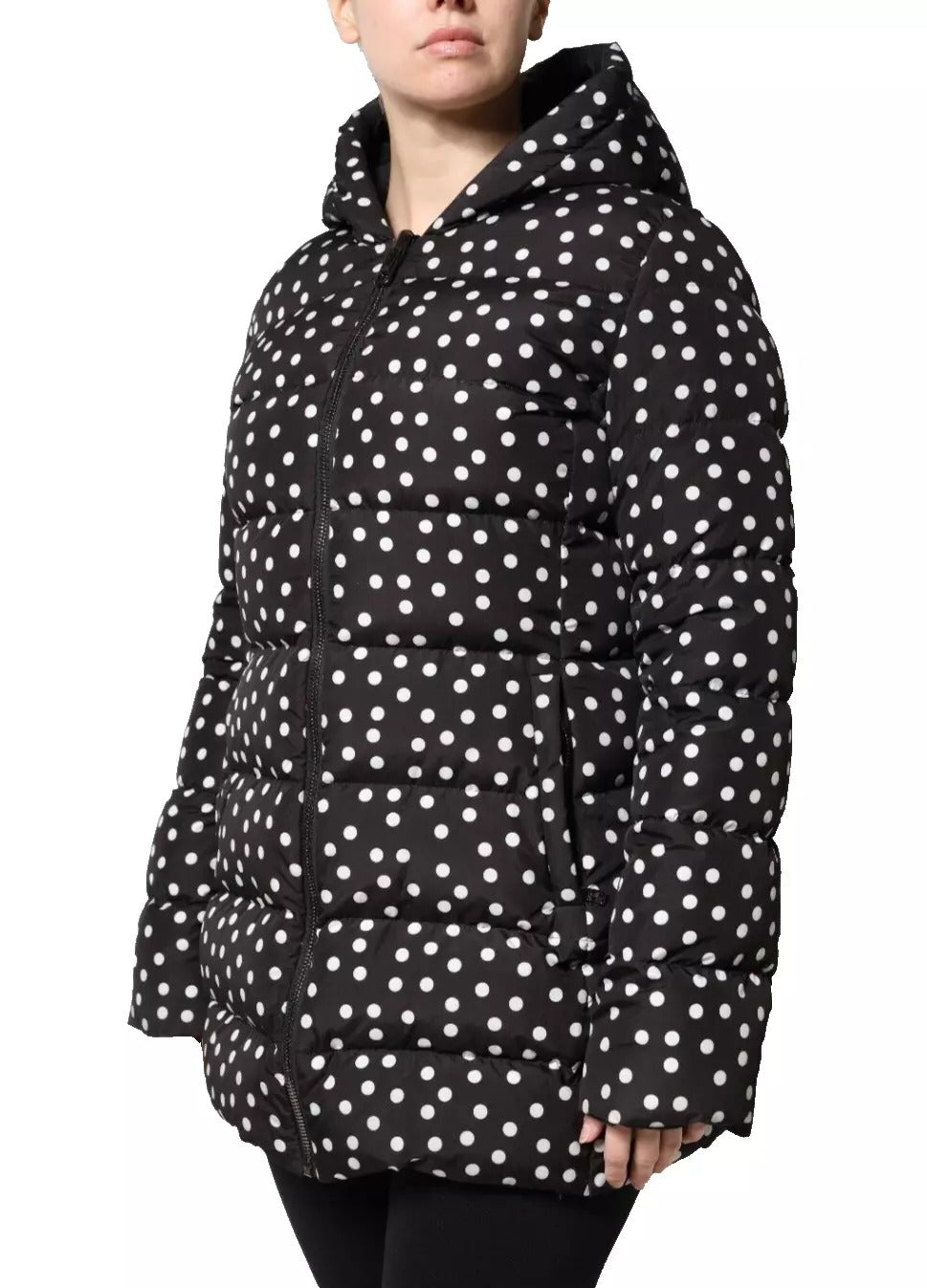 Dolce & Gabbana Jachetă elegantă cu glugă și fermoar complet negru