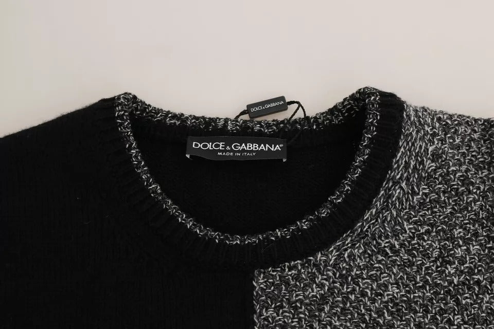Dolce & Gabbana Mehrfarbiger Strickpullover aus Kaschmirwolle mit KING Knight Monkey