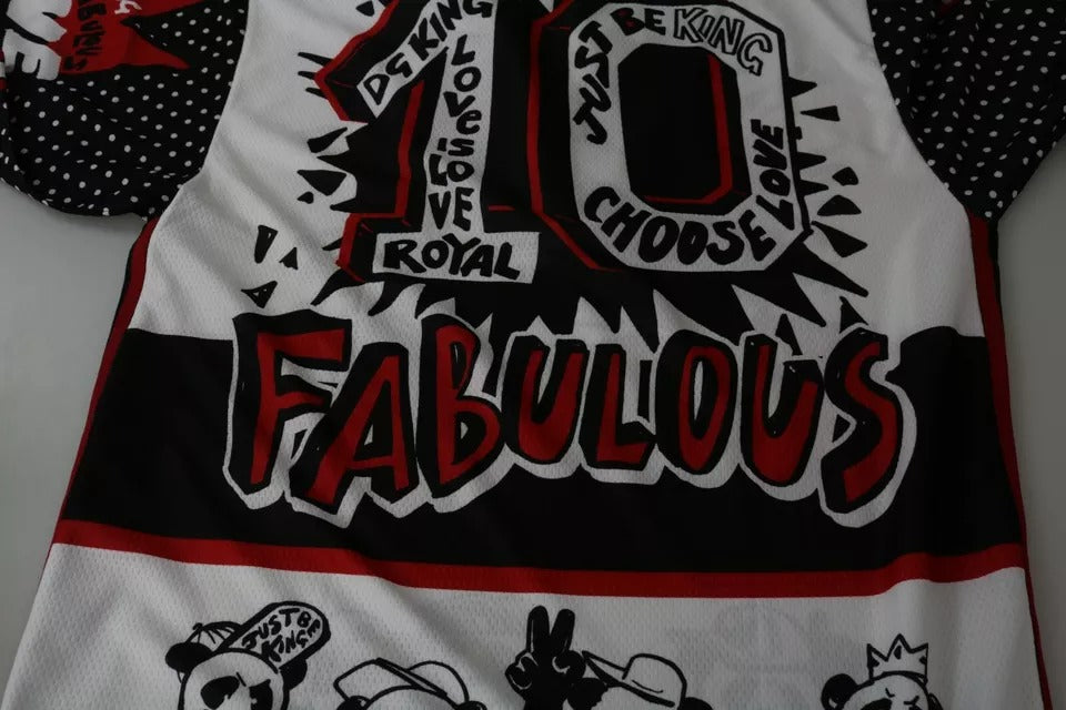 Tricou Dolce & Gabbana White King Panda din poliester