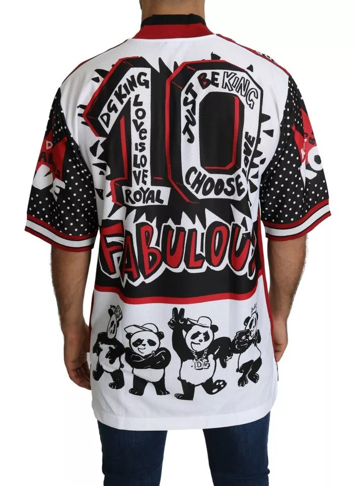 Tricou Dolce & Gabbana White King Panda din poliester