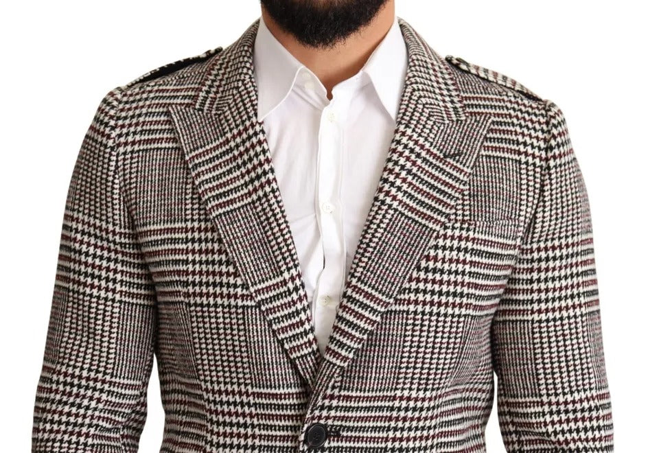 Dolce & Gabbana Trench lung în carouri gri