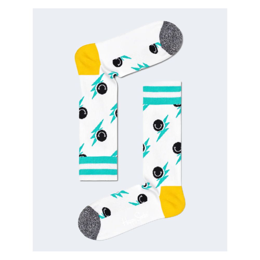 Happy Socks – Weiße Strumpfhosen und Socken aus Baumwolle