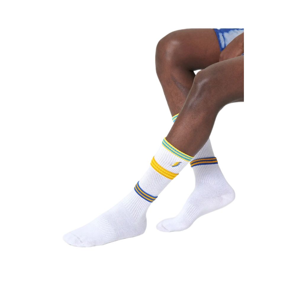 Colanți și șosete Happy Socks din bumbac alb