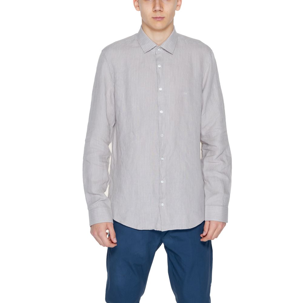 Calvin Klein – Beiges Leinenhemd