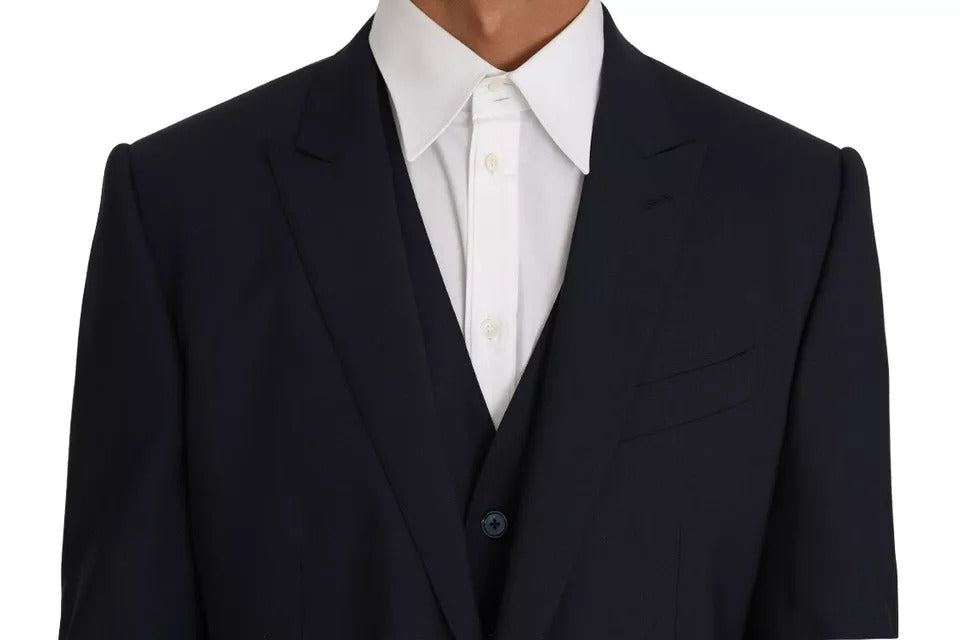 Dolce & Gabbana – MARTINI – Blazerweste aus blauer Wolle, 2-teilig