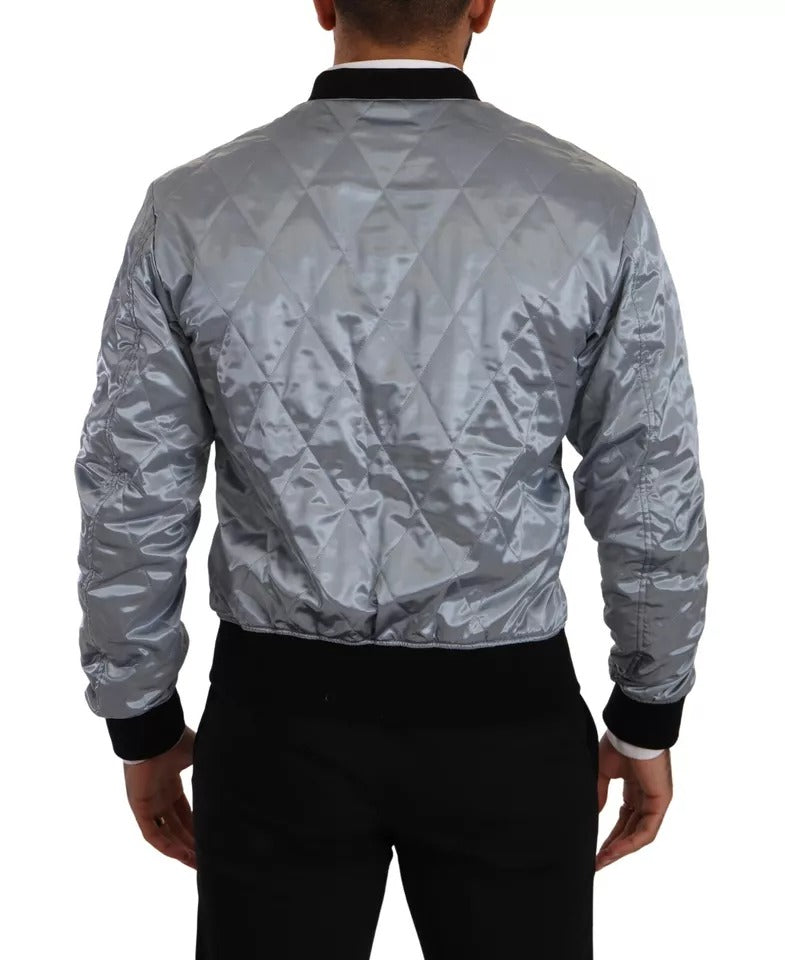 Dolce & Gabbana Jachetă bomber albastru deschis pentru bărbați