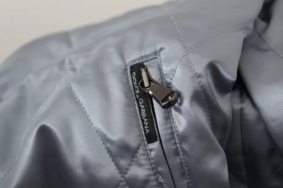 Dolce & Gabbana Jachetă bomber albastru deschis pentru bărbați
