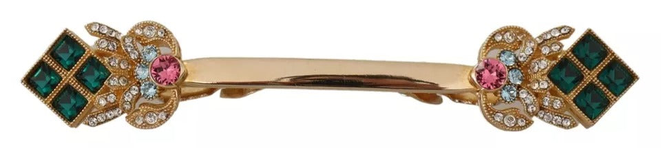 Dolce & Gabbana – Kragenstopper-Brosche aus vergoldetem 925er Sterlingsilber mit Kristallen