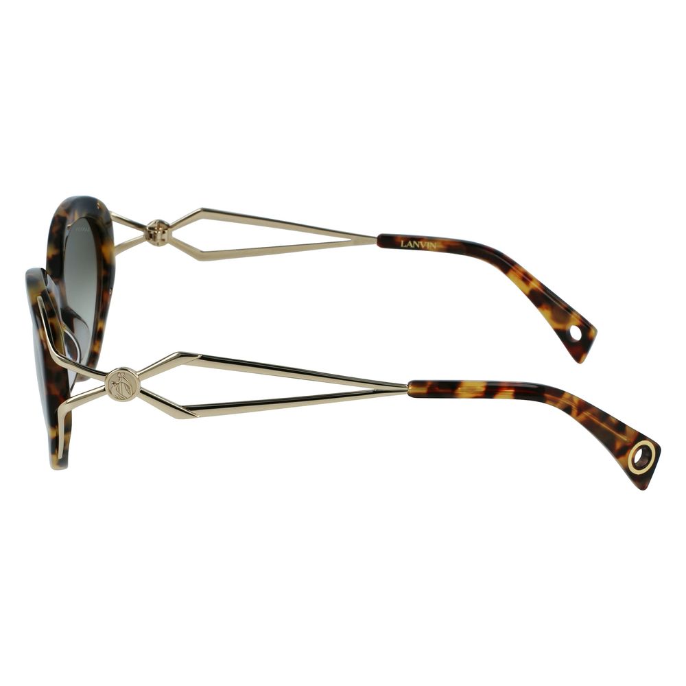 Lanvin Braune Sonnenbrille aus Kalbshaar