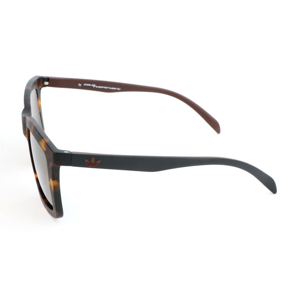 Adidas – Braune Sonnenbrille aus Kalbshaar