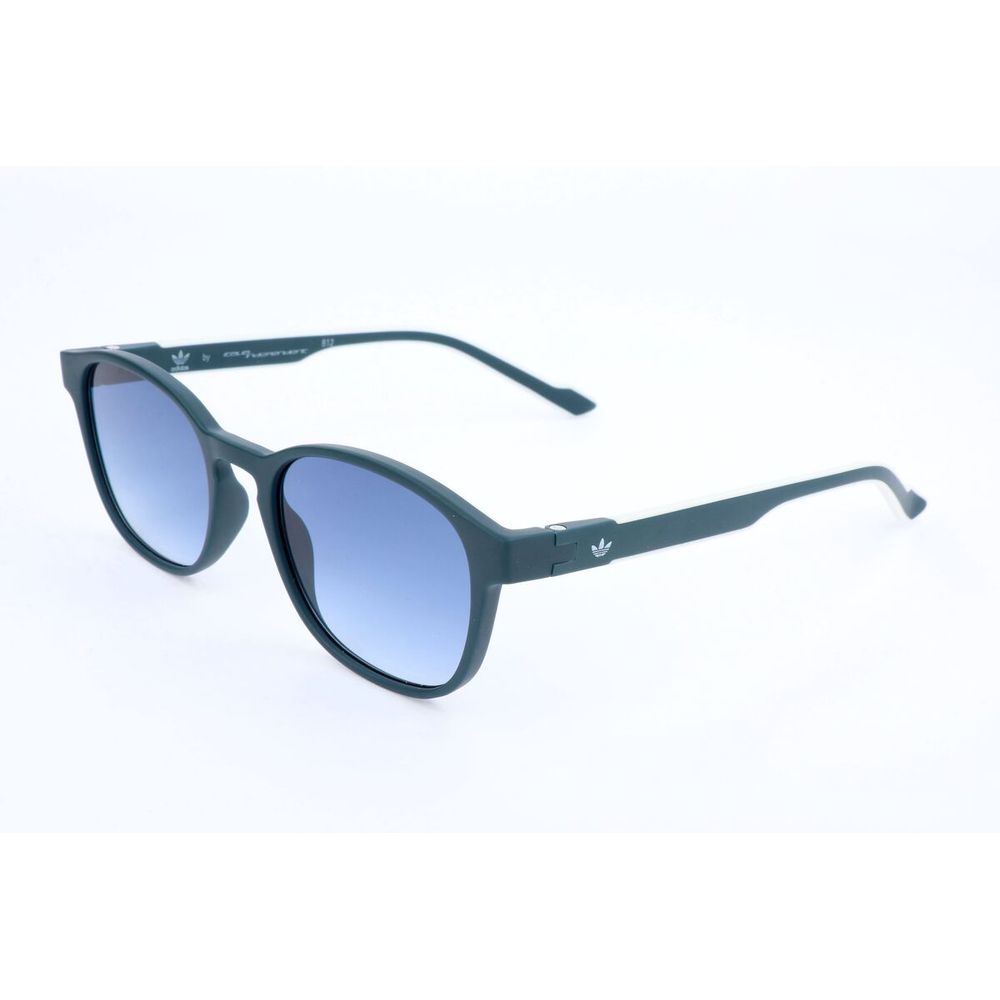 Adidas – Sonnenbrille aus Kalbshaar in Blau
