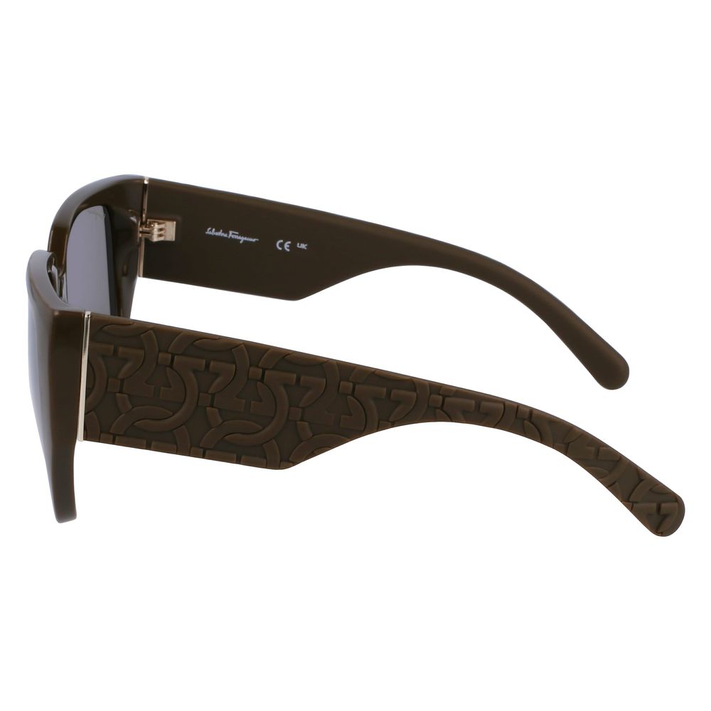 Ferragamo – Grüne Sonnenbrille mit Bio-Injektion