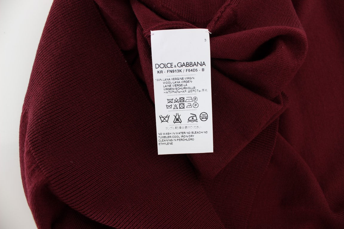 Dolce & Gabbana Elegante ärmellose Pulloverweste aus roter Wolle