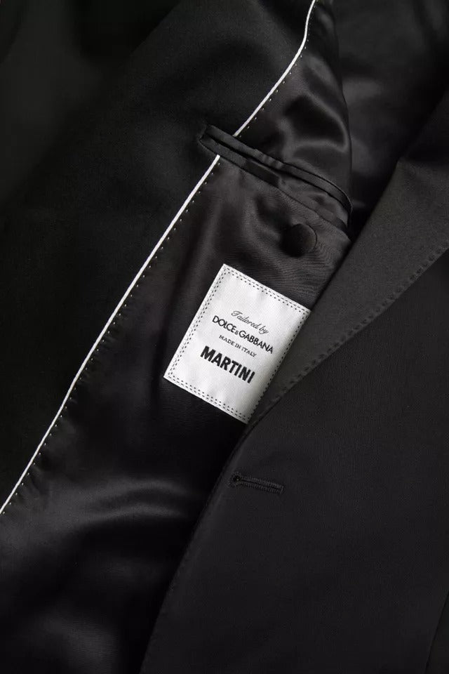 Dolce & Gabbana – Einreihiger MARTINI-Blazer aus schwarzer Wolle