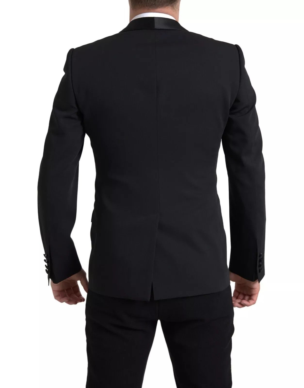 Dolce & Gabbana – Einreihiger MARTINI-Blazer aus schwarzer Wolle