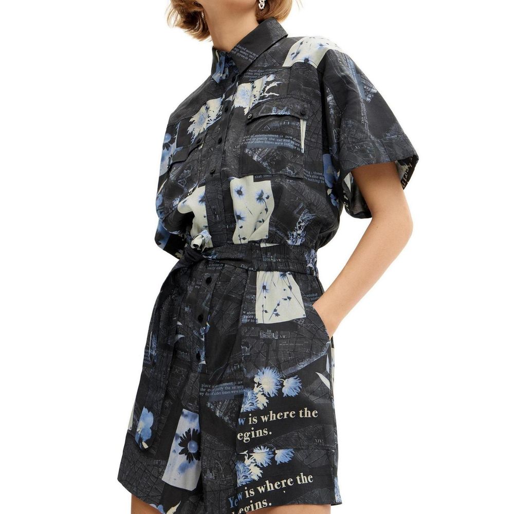 Desigual Blaue Anzüge und Blazer aus Viskose