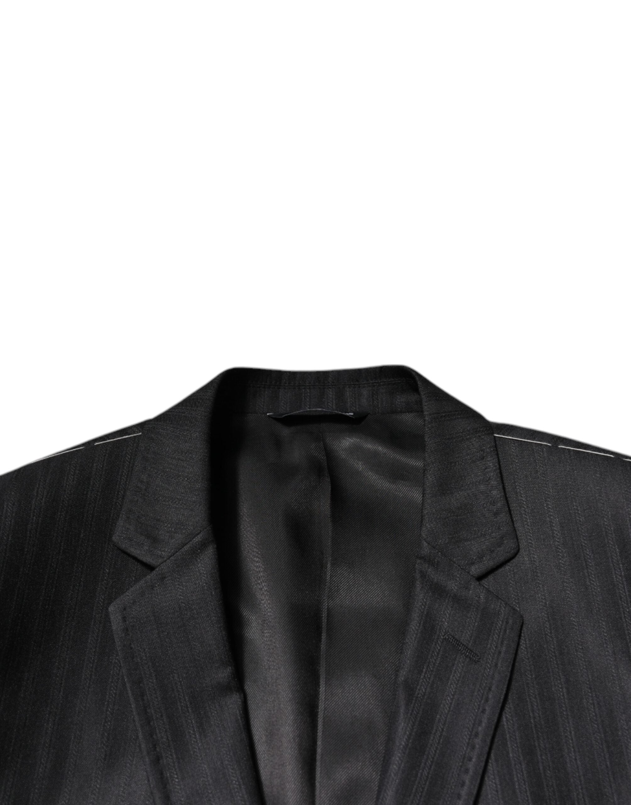 Dolce & Gabbana – Einreihiger Blazer aus Wolle mit schwarzen Streifen