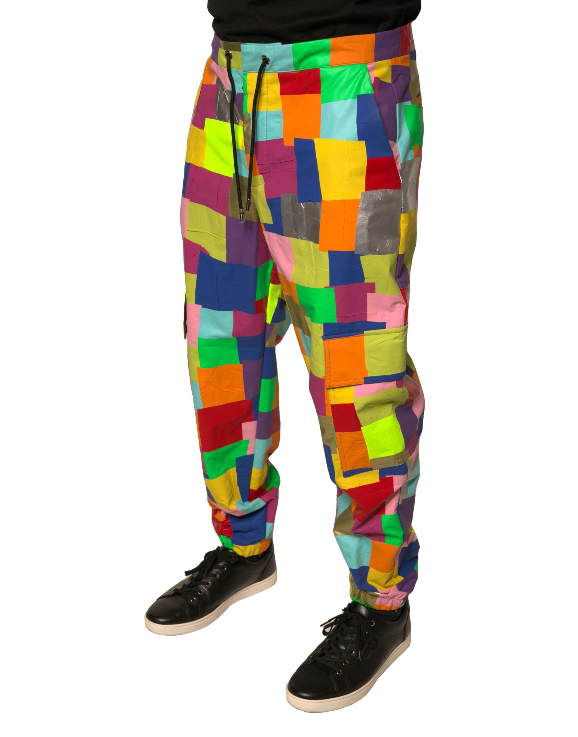 Dolce & Gabbana Mehrfarbige Cargohose aus Baumwolle mit Patchwork-Muster für Herren