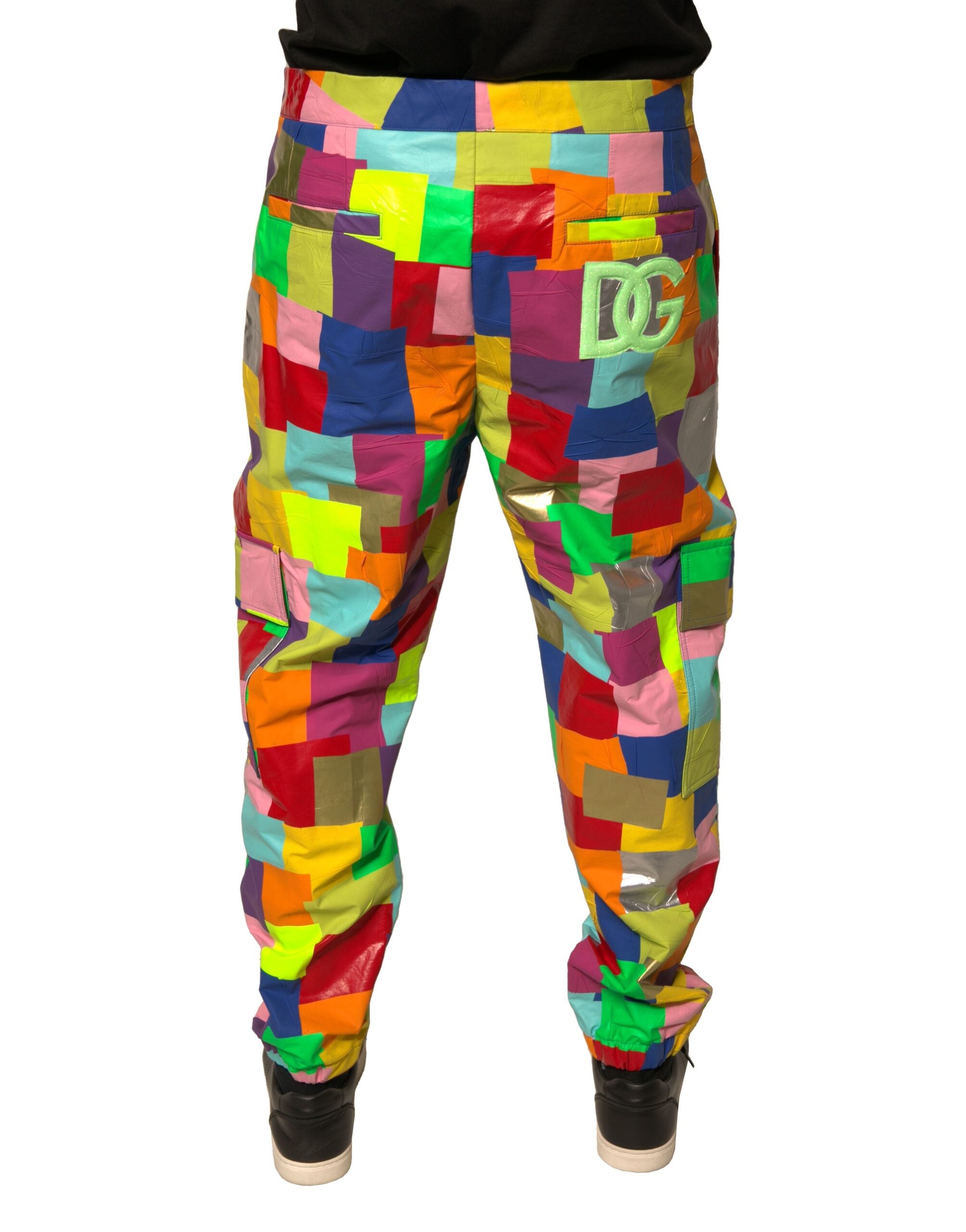 Dolce & Gabbana Mehrfarbige Cargohose aus Baumwolle mit Patchwork-Muster für Herren