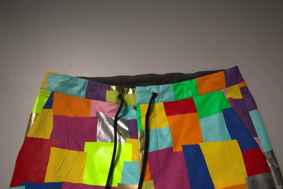 Dolce & Gabbana Mehrfarbige Cargohose aus Baumwolle mit Patchwork-Muster für Herren
