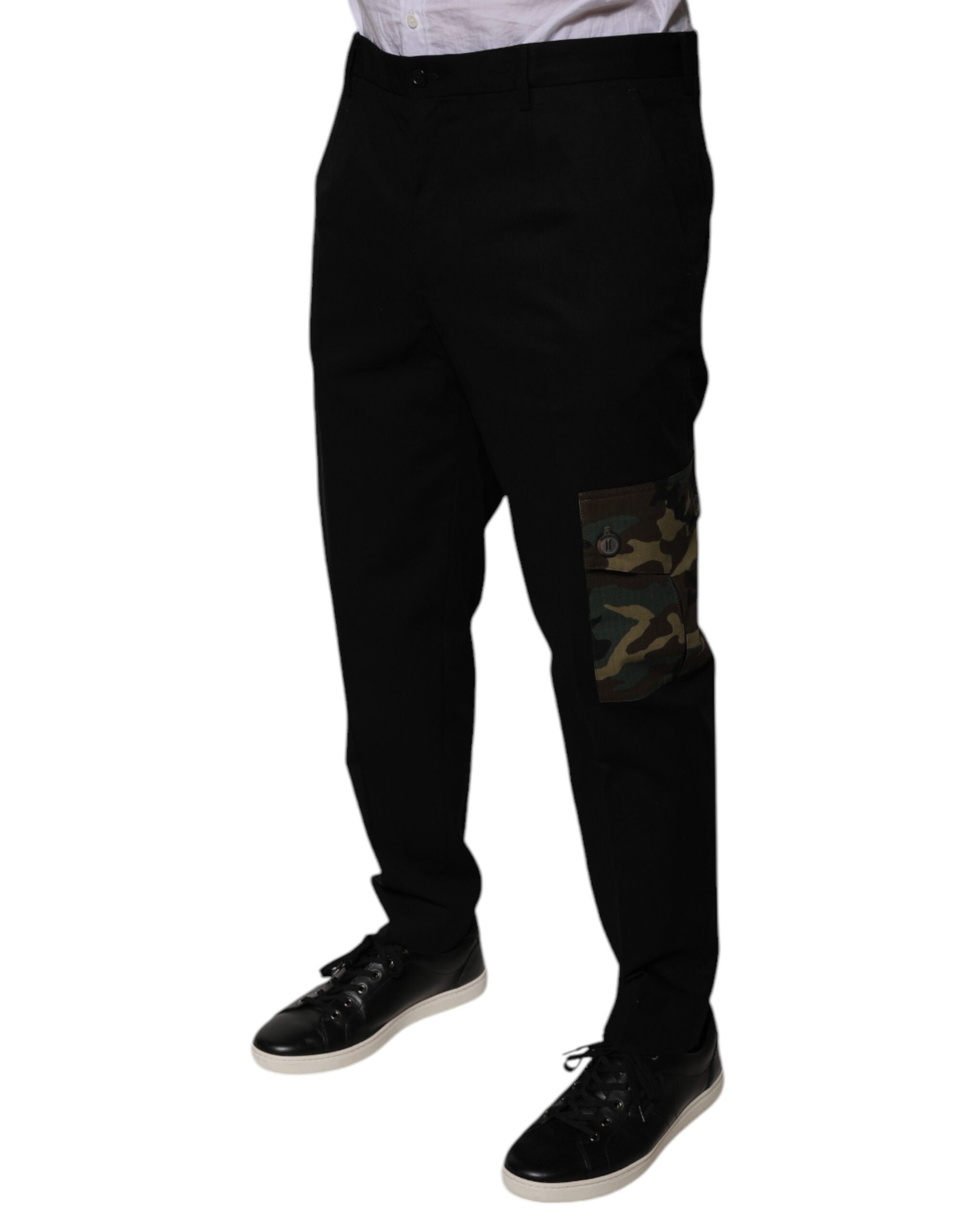 Dolce & Gabbana Schwarze Cargohose aus Baumwolle für Herren