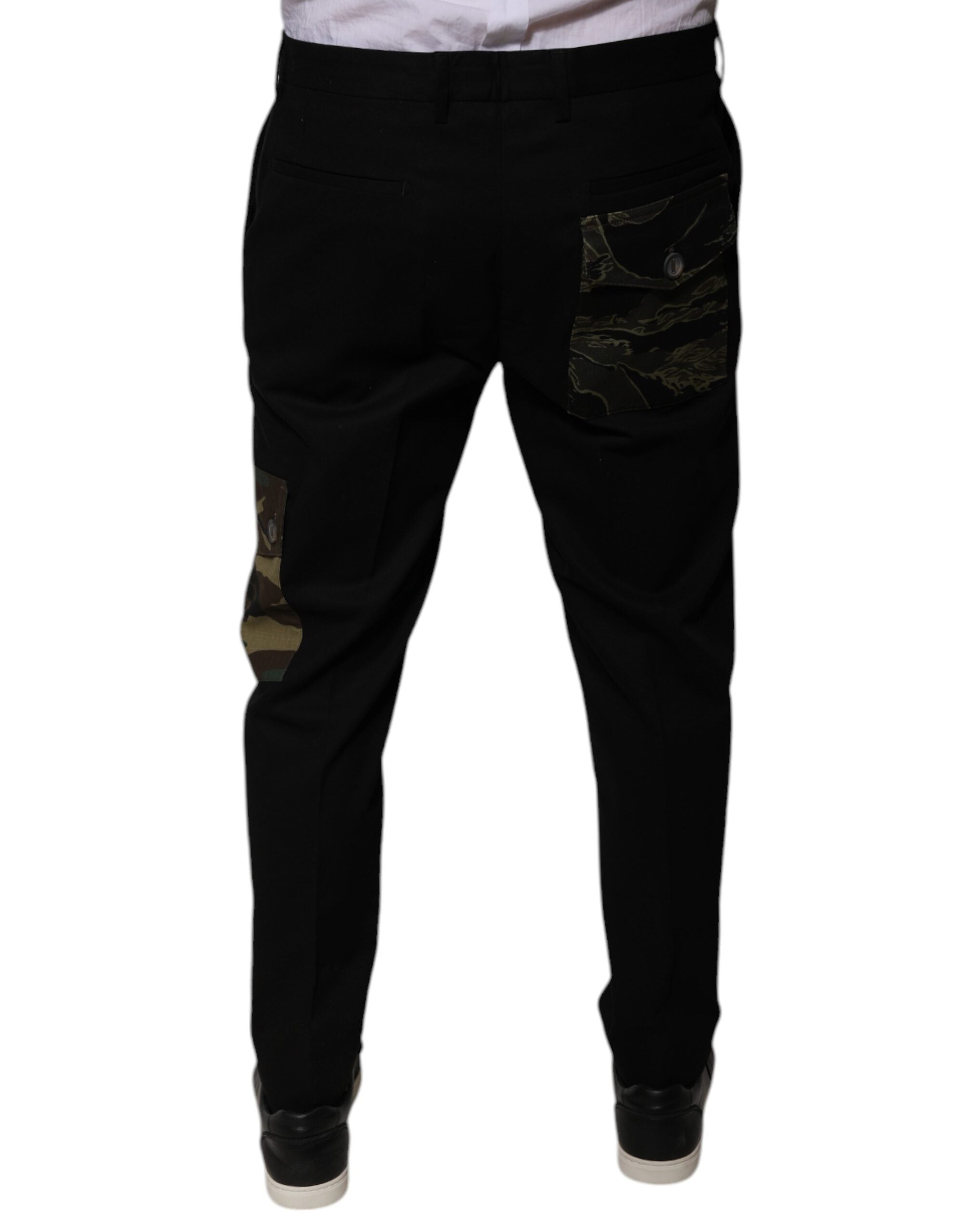 Dolce & Gabbana Schwarze Cargohose aus Baumwolle für Herren