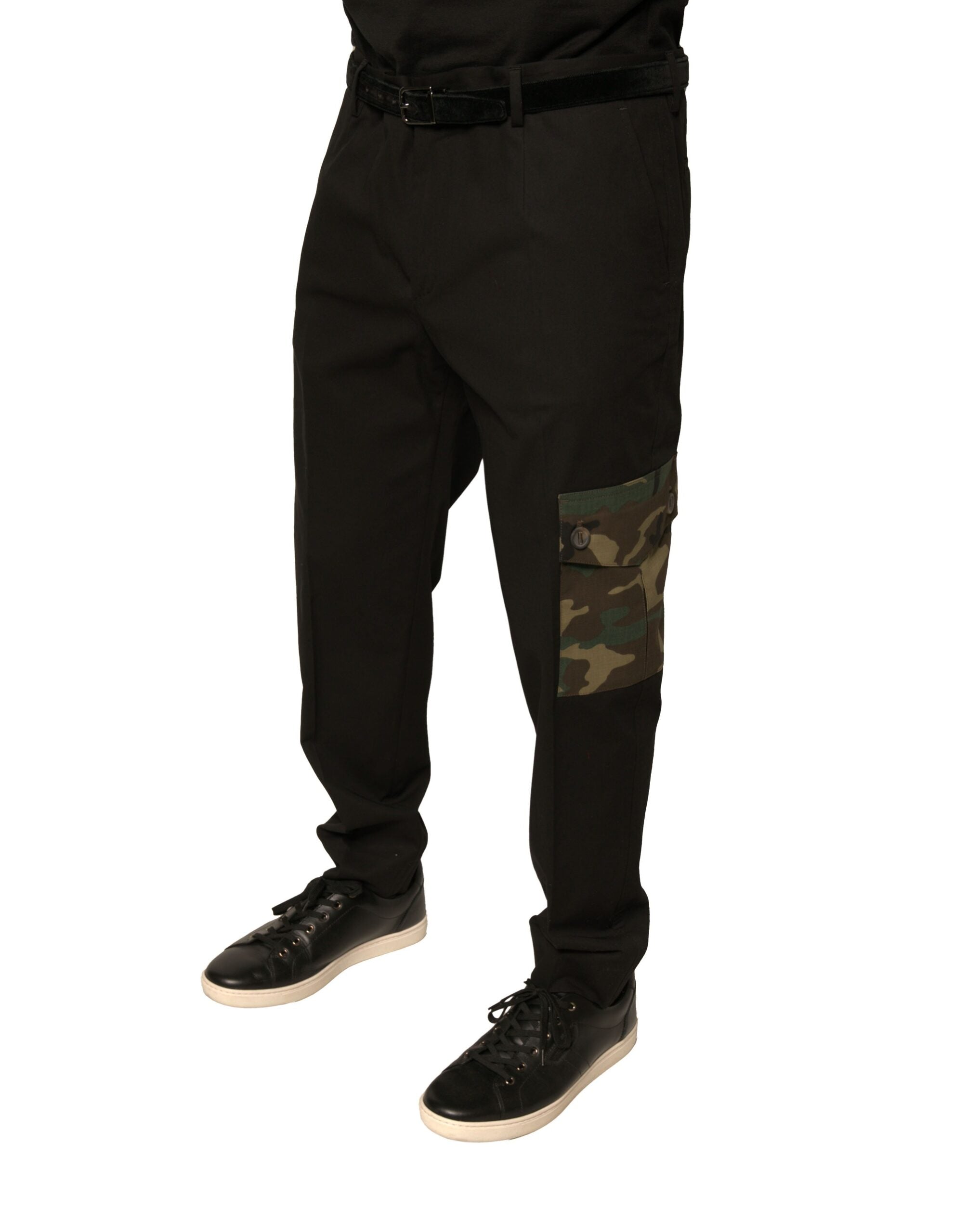 Dolce & Gabbana Schwarze Cargohose aus Baumwolle für Herren