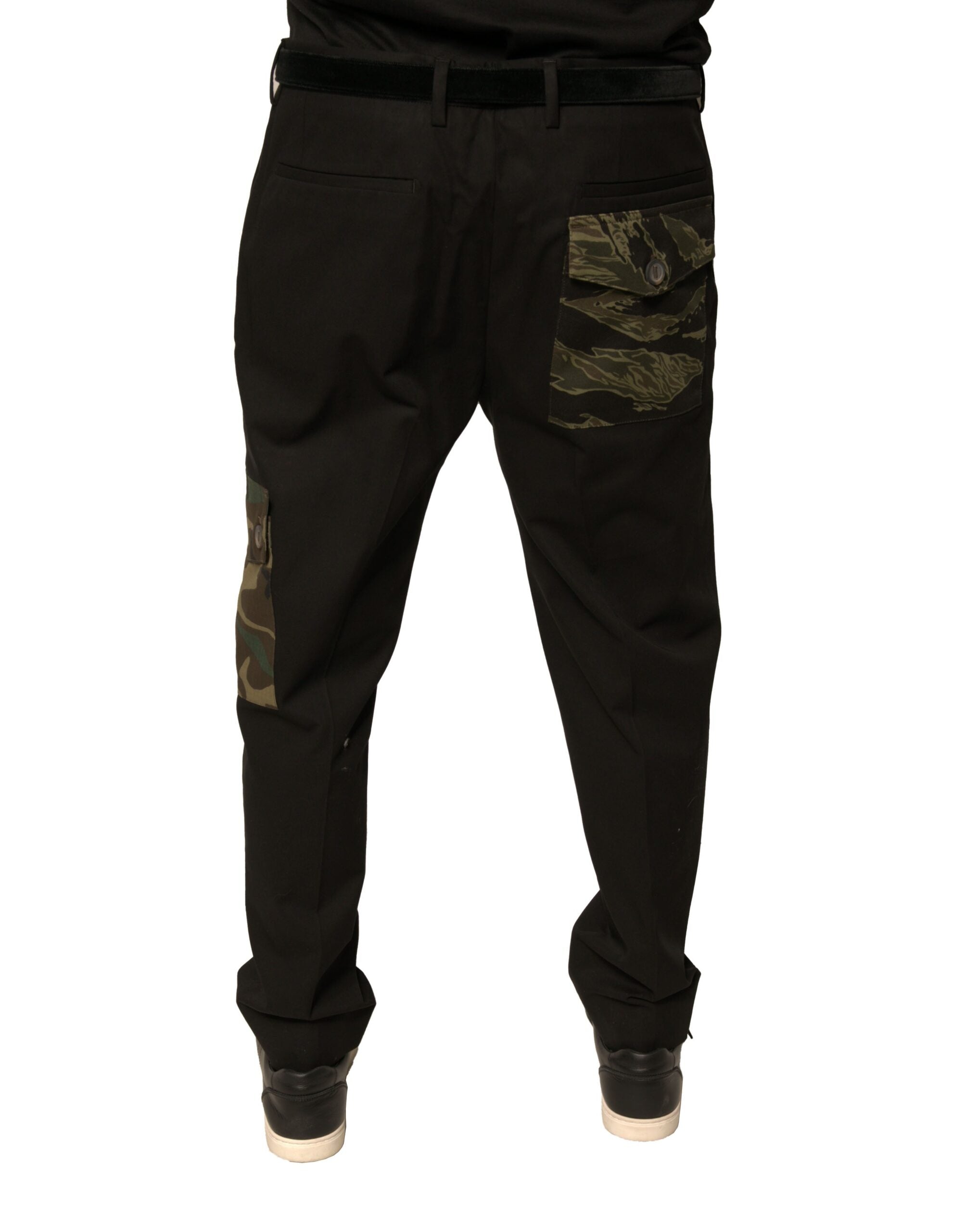 Dolce & Gabbana Schwarze Cargohose aus Baumwolle für Herren