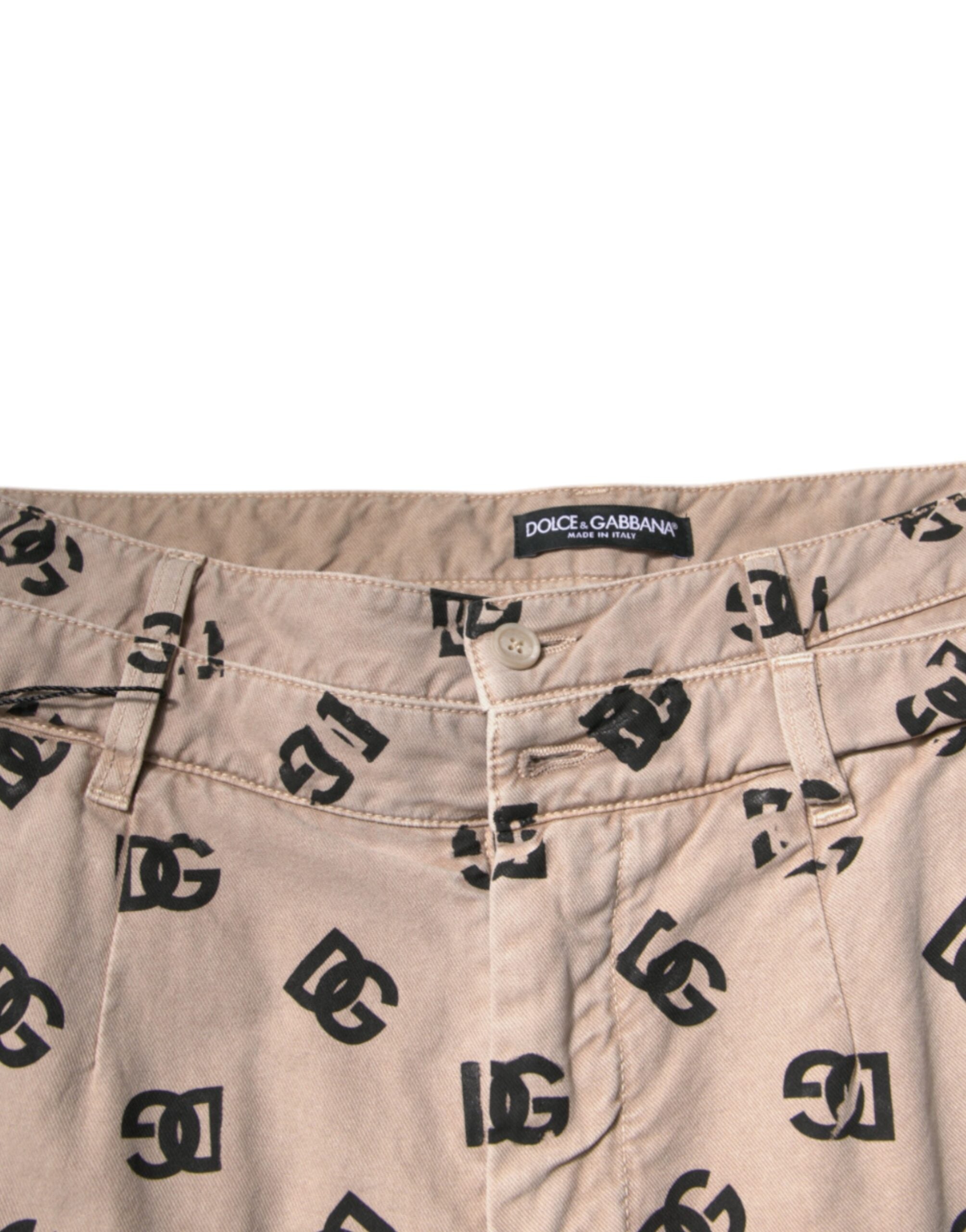 Dolce & Gabbana Beige Skinny-Jeans aus Baumwolle mit Logo