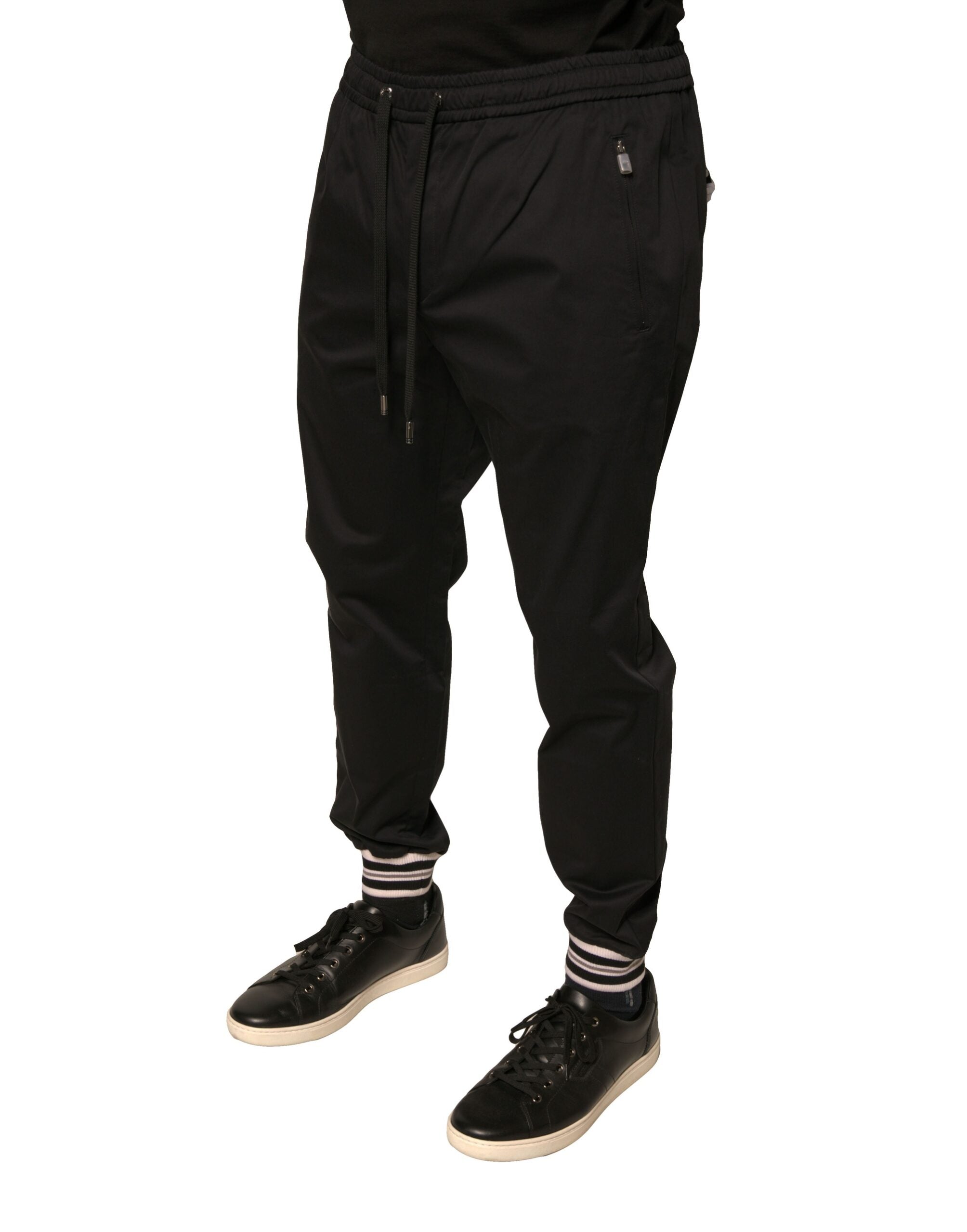 Dolce & Gabbana – Schwarze Jogginghose aus Baumwollstretch