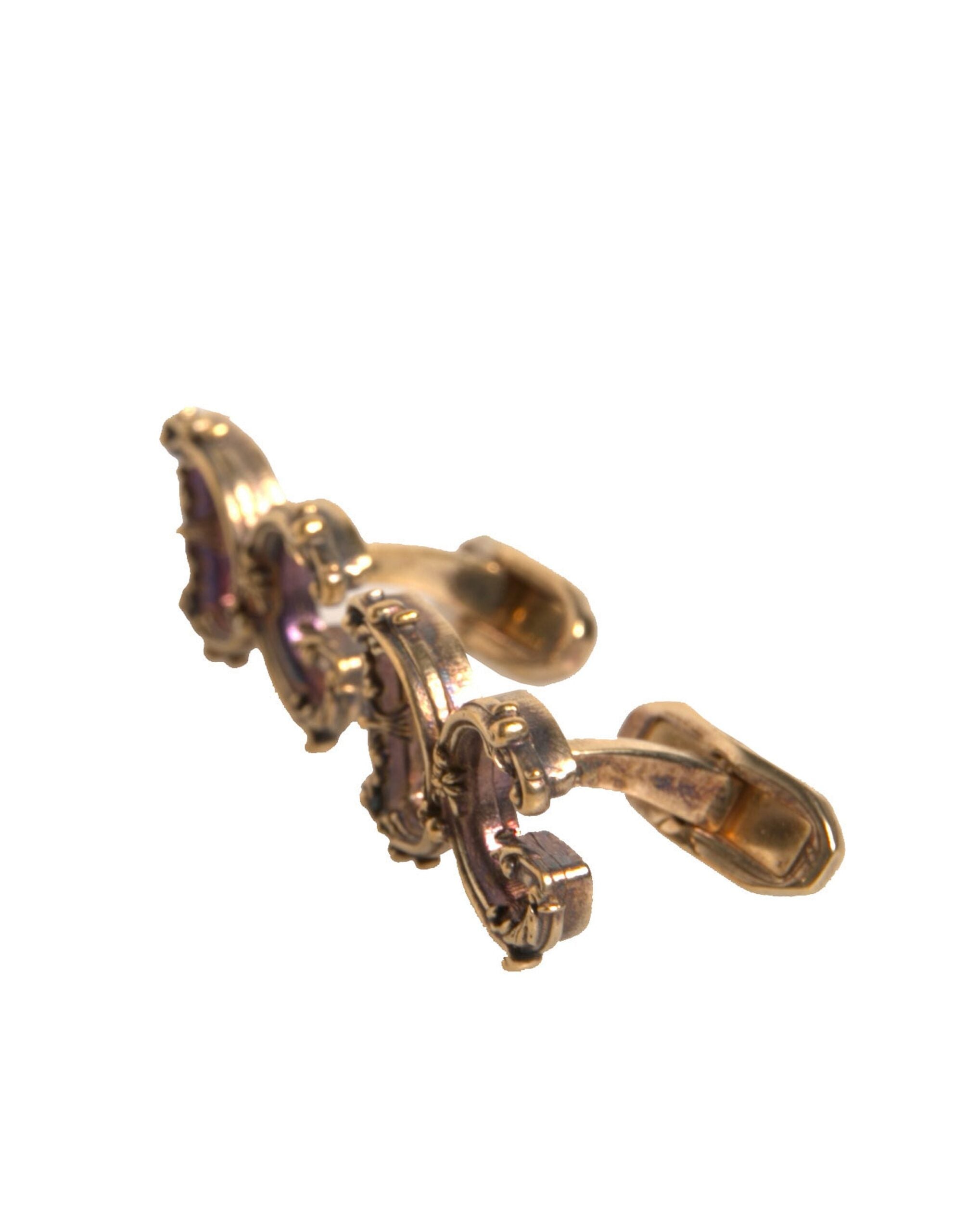 Butoni Dolce & Gabbana din argint 925 cu logo DG în nuanță aurie