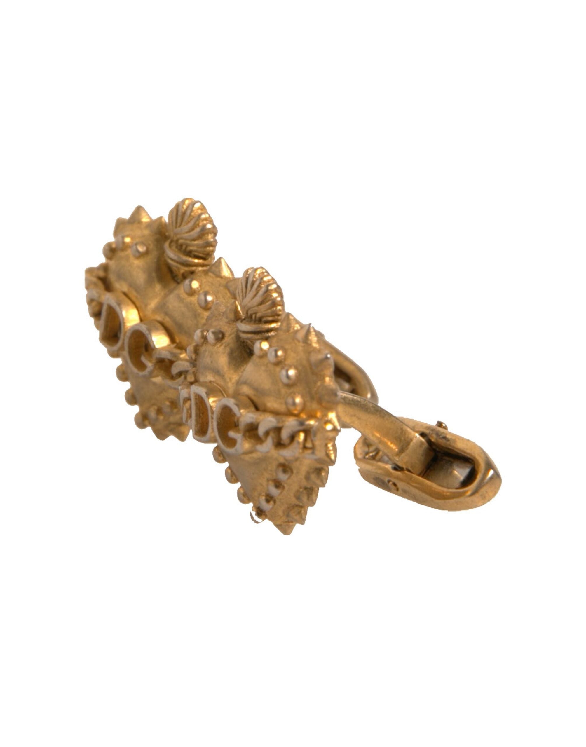 Butoni Dolce & Gabbana din argint 925 cu inimă DG, aurii