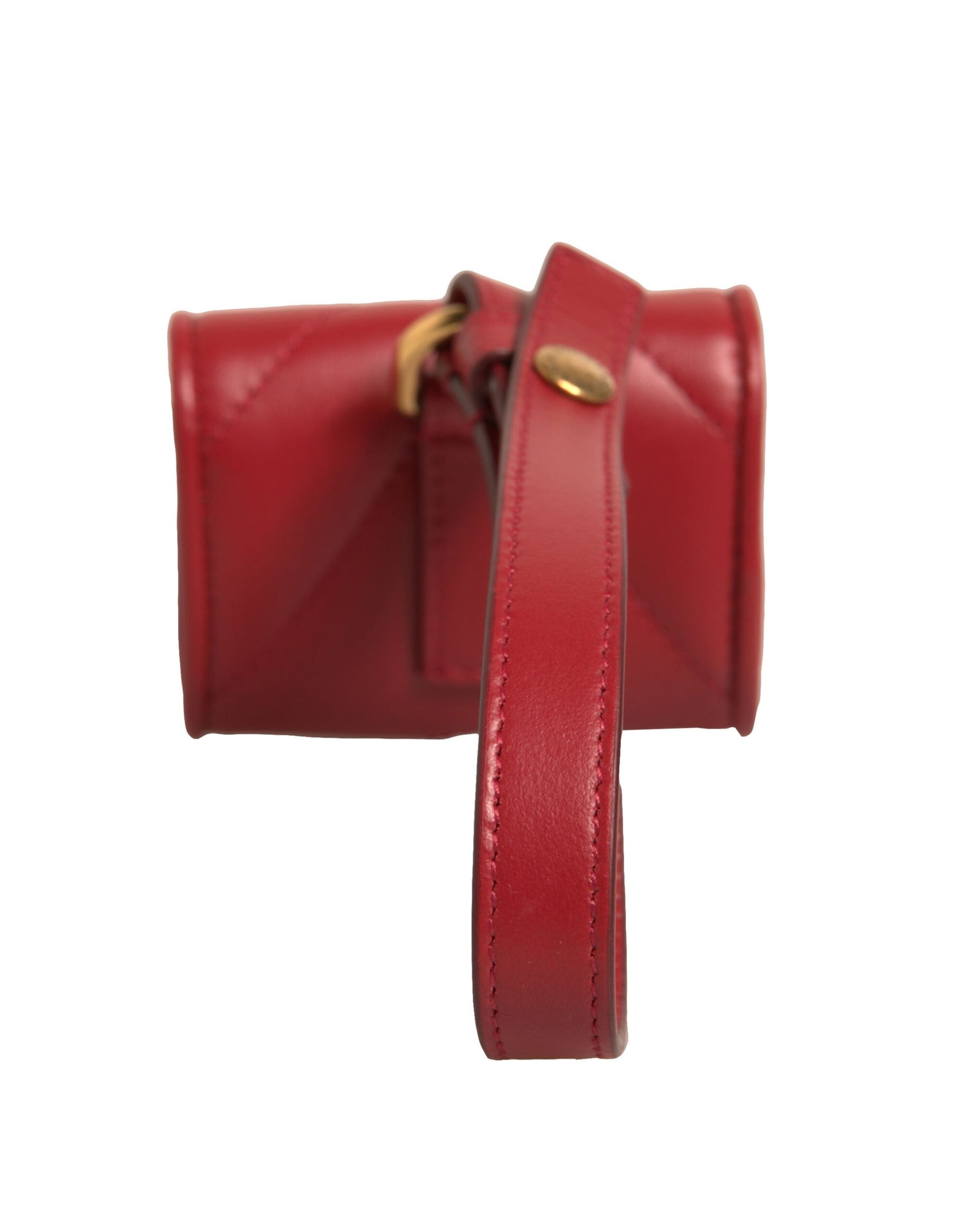 Husă Dolce & Gabbana din piele neagră Devotion Heart Strap pentru Airpods